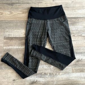 90 Degrees by Reflex Full Length Patterned Mesh Panel Leggings